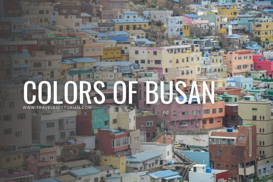 A colorful hillside houses