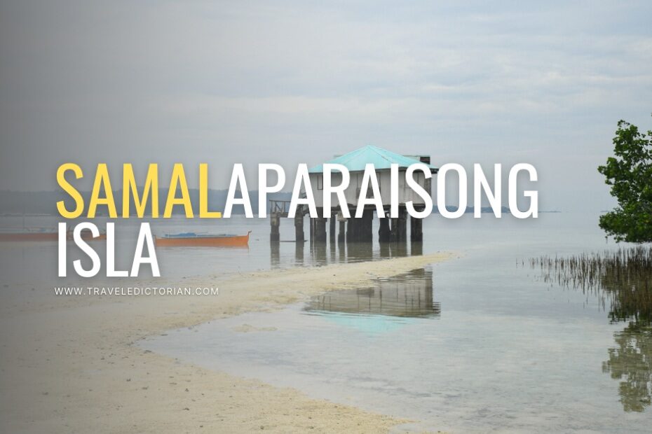 An island with a stilt house